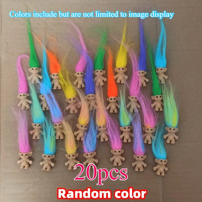 Vintage Lucky Troll Dolls Cute Mini Figure Set