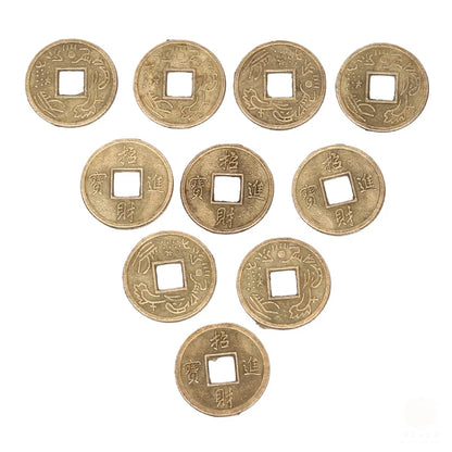 100 Pcs I Ching Coins – Ancient Chinese Feng Shui Craft Coins for Wealth, Health & Lucky Charm