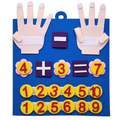Felt Finger Numbers Math Toy - Toddler Counting Game