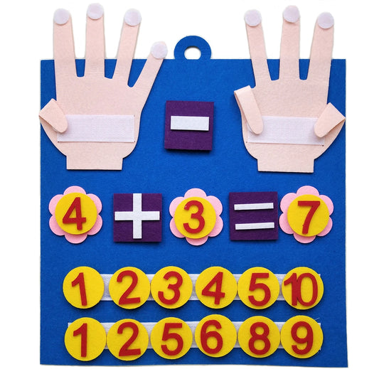 Felt Finger Numbers Math Toy - Toddler Counting Game