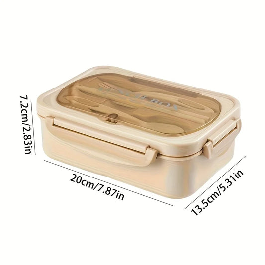1pc Insulated Lunch Box, Bento Box for Students, Portable Sealed Compartment Lunch Container for Microwave,Back to School