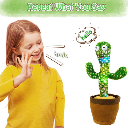 Dancing Cactus Toy Talking Plushie with 120 Songs