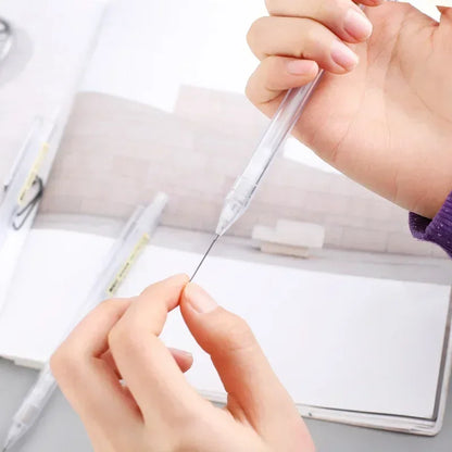 5 Pcs/Set Mechanical Pencil White Simple Automatic Pen 0.5/0.7mm for Students School Supplies Office Accessories Stationery