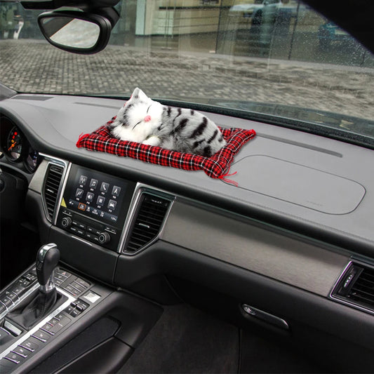 Simulation Sleeping Cat Dashboard Decoration Plush Ornament