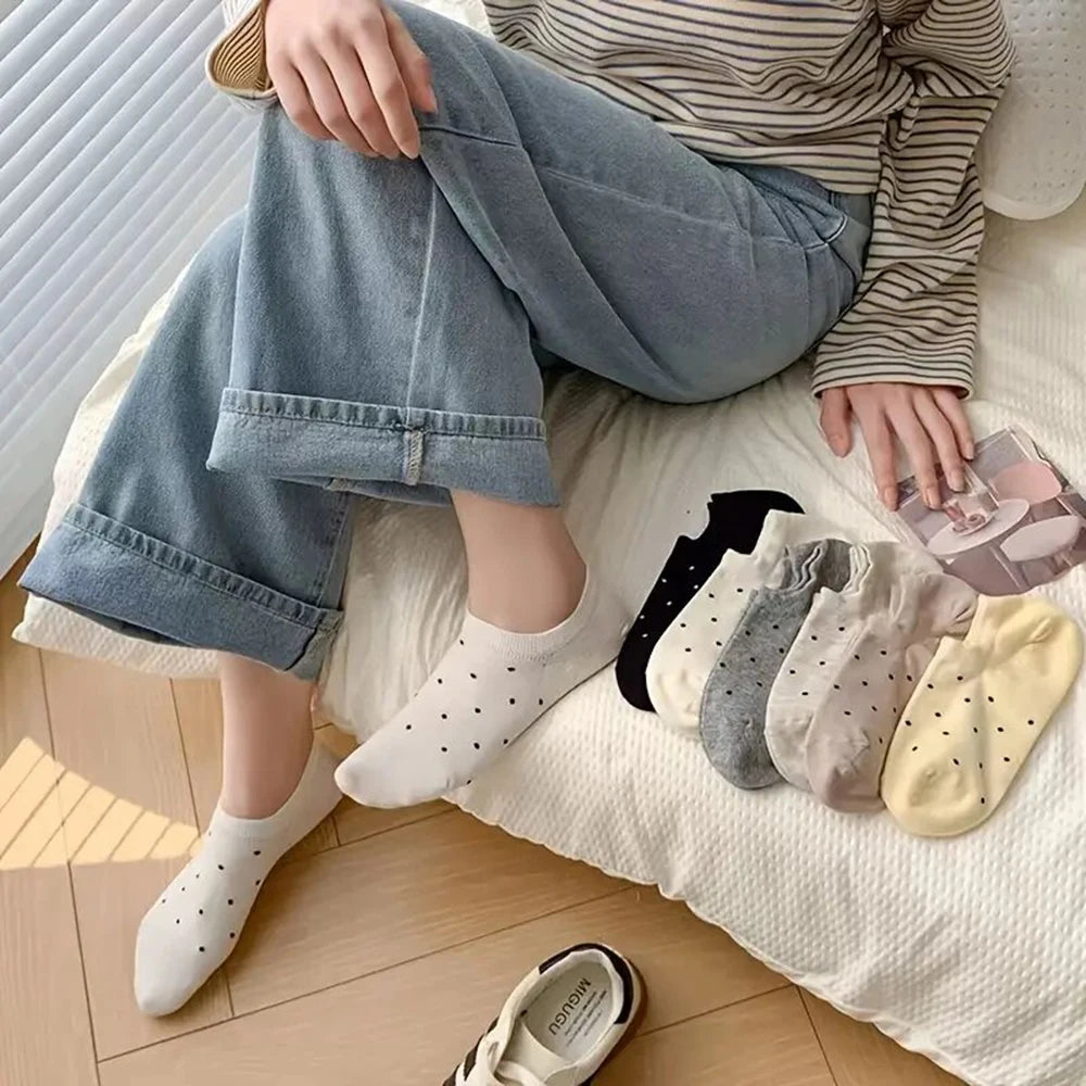 Cartoon Teddy Bear Patterned Ankle Socks Women Casual