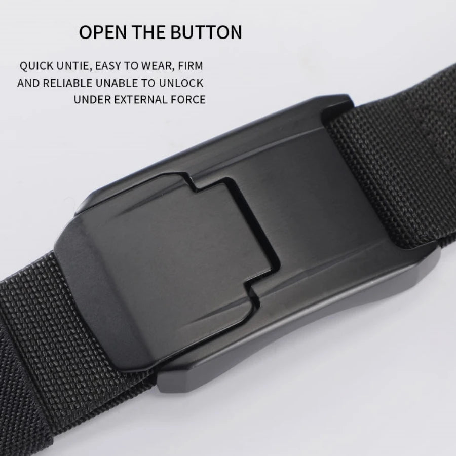 New Stretch Belt For Men and Women Quick Release Buckle Strong Real Nylon Unisex Elastic Belt Overalls Work Belt
