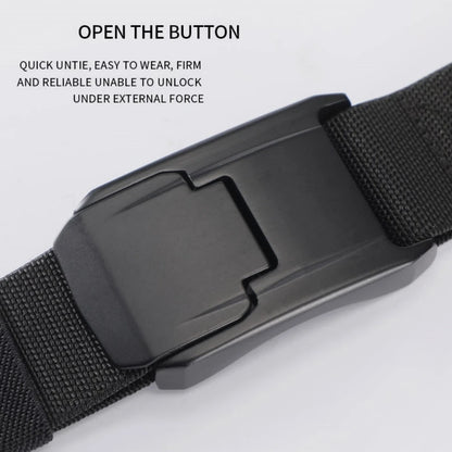 New Stretch Belt For Men and Women Quick Release Buckle Strong Real Nylon Unisex Elastic Belt Overalls Work Belt