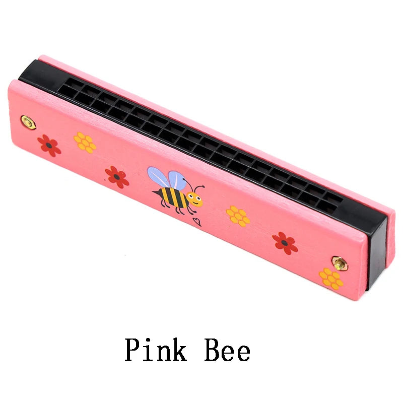 Children Wooden Harmonica Toy Beginner Music Instrument