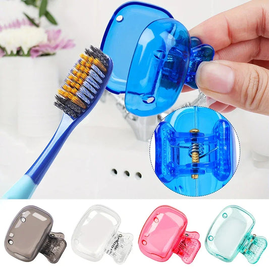 Travel Toothbrush Head Covers Toothbrush Protector Cap Clip Case