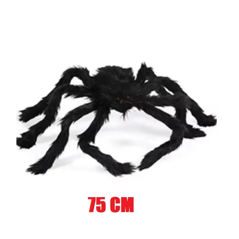 Halloween Giant Plush Spider Black Outdoor Decor Prop