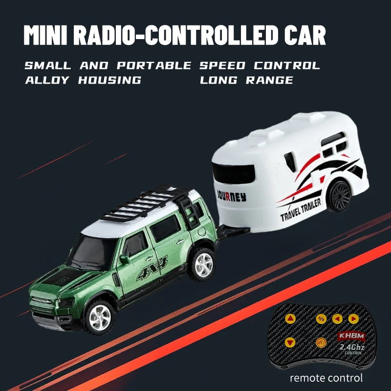 1/64 Mini RC Alloy Car Pocket Remote Control Vehicle
