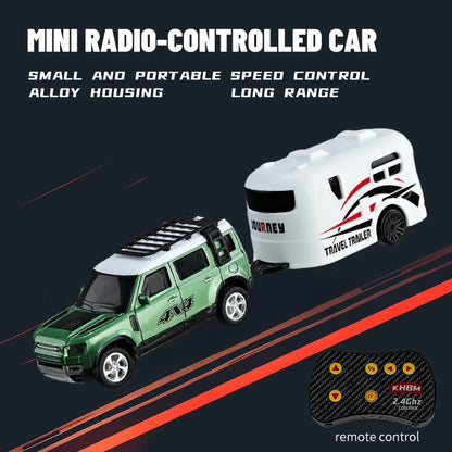 1/64 Mini RC Alloy Car Pocket Remote Control Vehicle