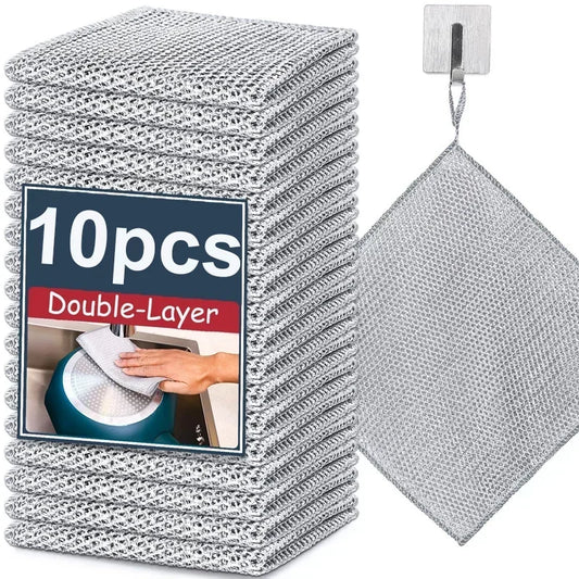 Wire Dishcloth Rags For Kitchen Scrubber Metal Steel