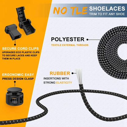 Elastic No Tie Shoe Laces Stretching Lock Lazy Shoestrings