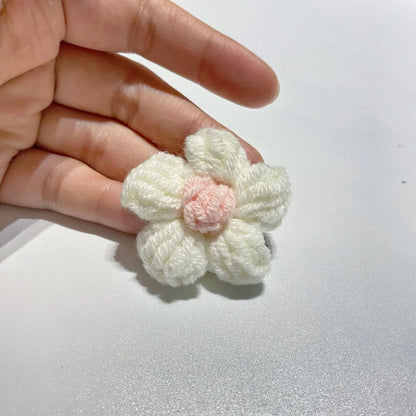 Hand Knitted Fabric Flowers DIY Sewing Craft Appliques