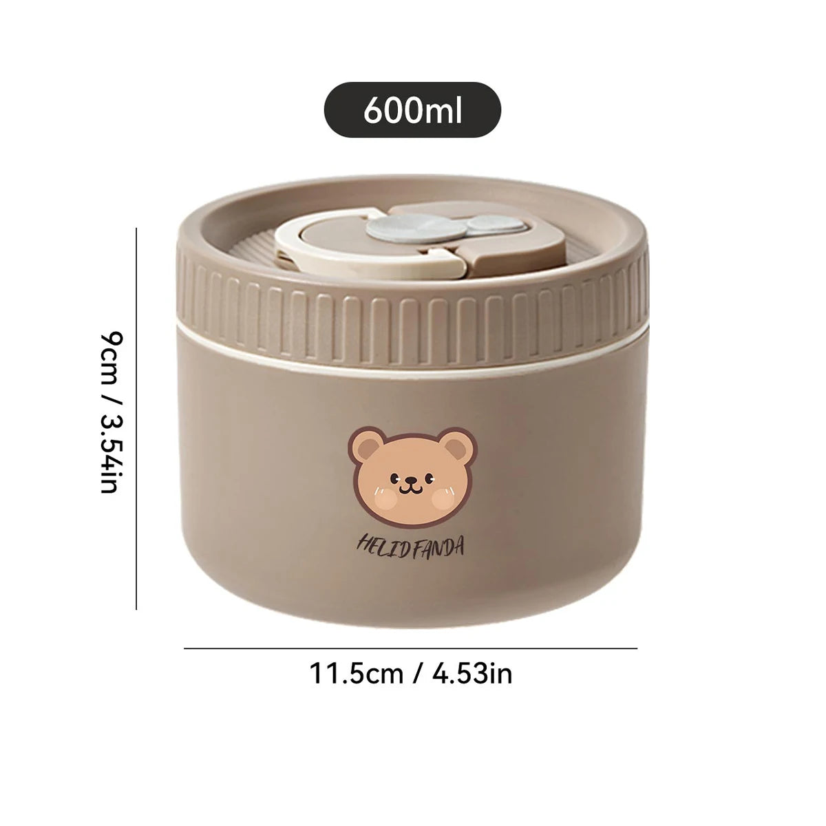 Large Capacity Stainless Steel Thermal Bento Box Cute Insulated Container