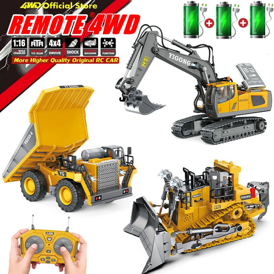 RC Excavator Dump Truck Toy 4WD Remote Control Model
