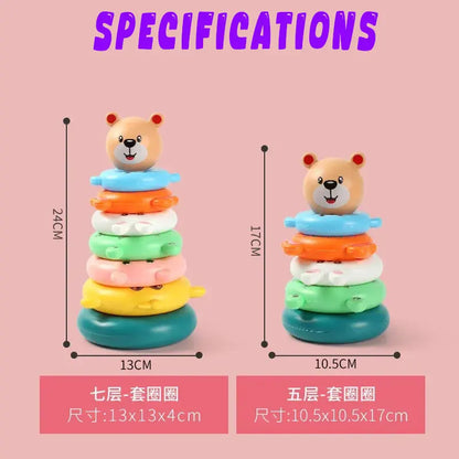 Pyramid Stacking Cups Toy Baby Montessori Tower