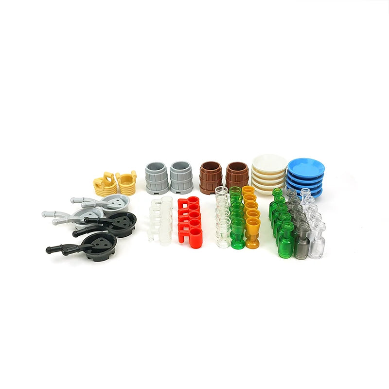 City Food Building Blocks Set Play Food MOC Bricks