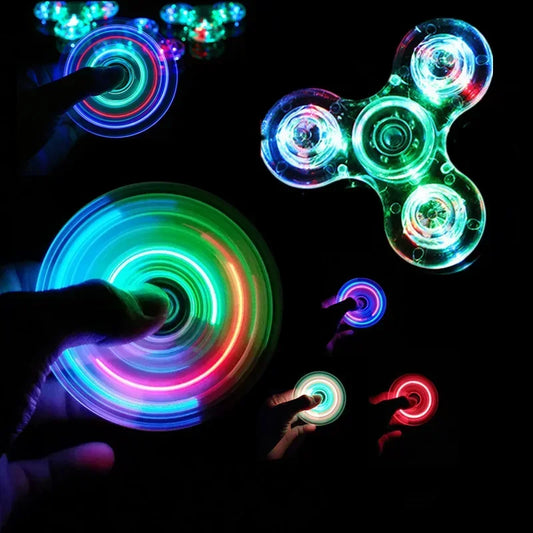 LED Light Fidget Spinner Glow in Dark Hand Toy