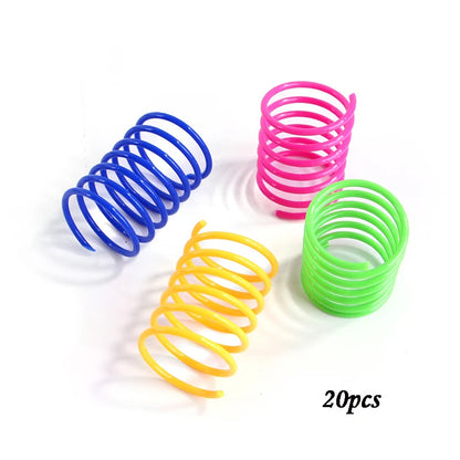 Heavy Gauge Cat Spring Toy Colorful Coil Spiral