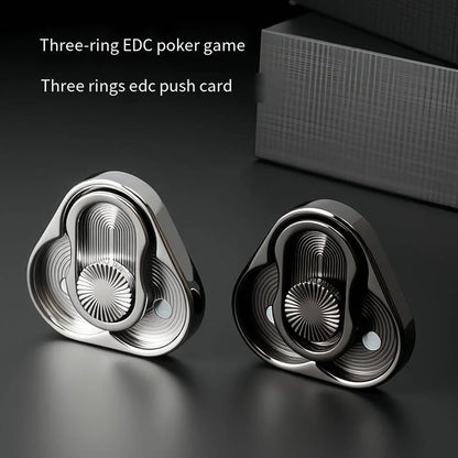 Triangle Fidget Push Coin Spinner Metal EDC Decompression Toy