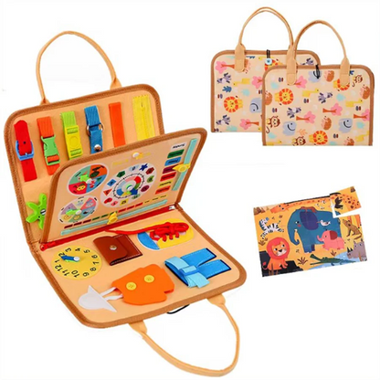 Montessori Busy Board Sensory Travel Activity Toy
