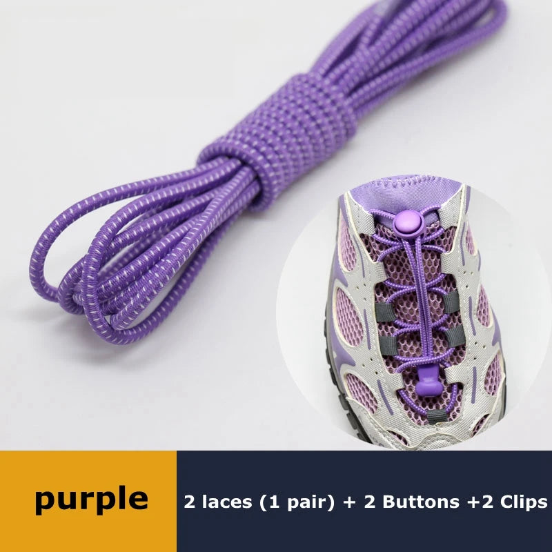 Elastic No Tie Shoe Laces Stretching Lock Lazy Shoestrings