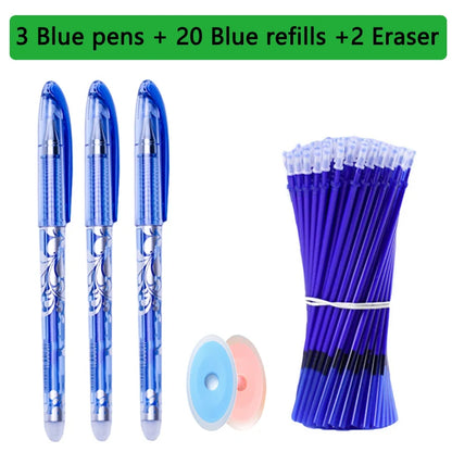 25 Pcs/set Kawaii Erasable pens Gel Pen sketch Writing Stationery for Notebook school supplies pen cute kids pens pencil