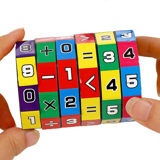 Math Cylinder Arithmetic Cube Toy Kids Counting Game