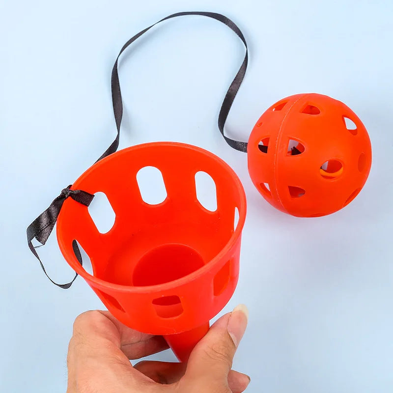 Throwing Catching Ball Game Set Scoop Launcher Toy