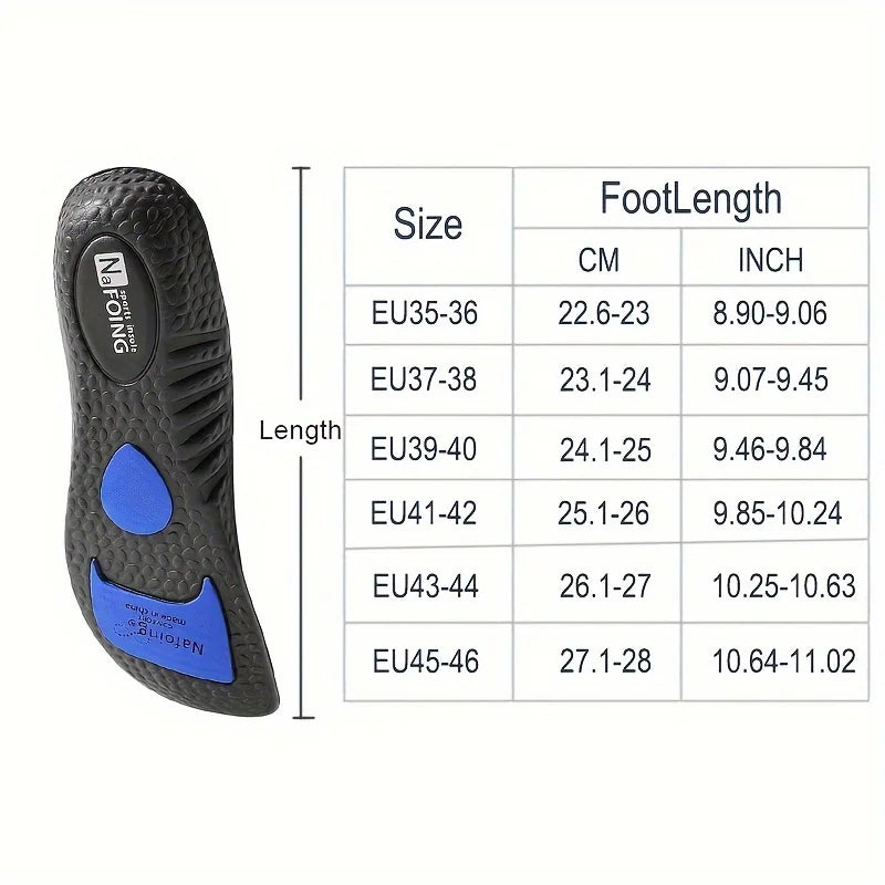 Elastic Sports Insoles Breathable Arch Support Cushion