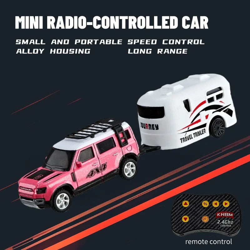 1/64 Mini RC Alloy Car Pocket Remote Control Vehicle