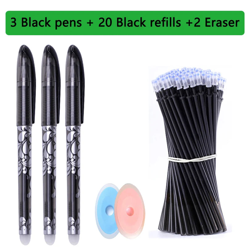 25 Pcs/set Kawaii Erasable pens Gel Pen sketch Writing Stationery for Notebook school supplies pen cute kids pens pencil