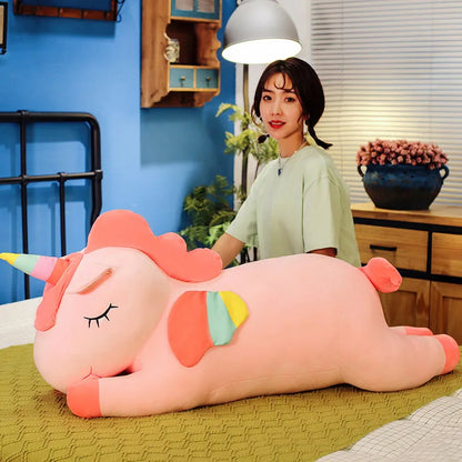 Rainbow Unicorn Plush Toy: Angel Pony Plush Doll Stuffed Cushion