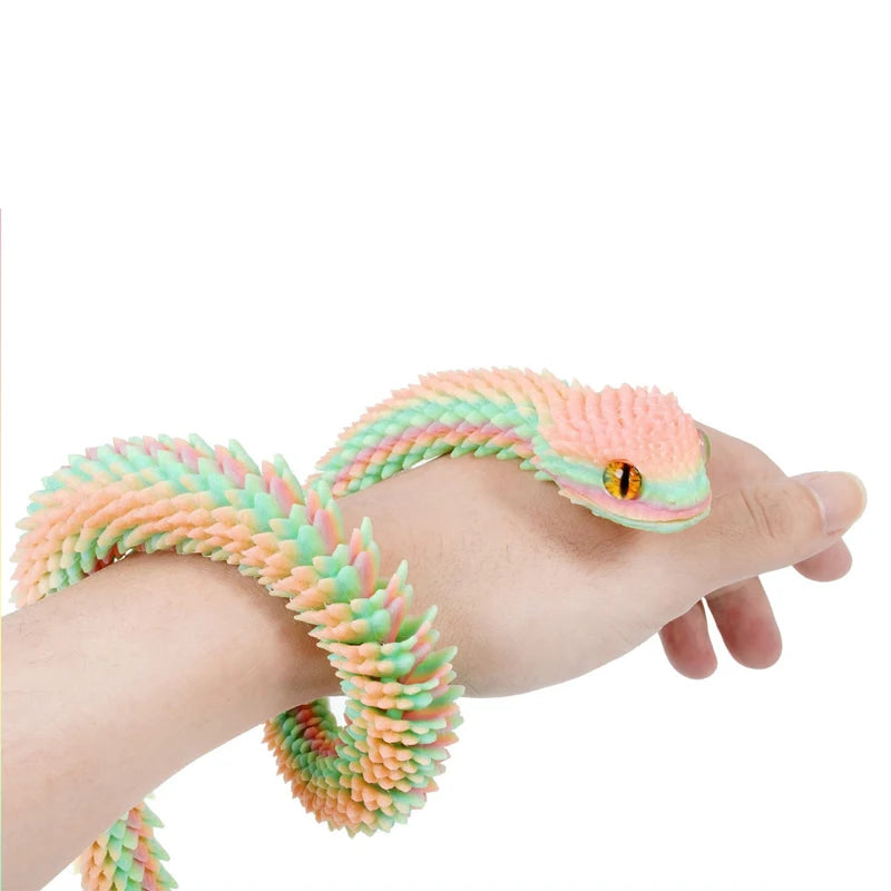 3D Printed Snake Realistic Statue Fidget Toy Desk