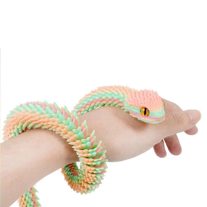 3D Printed Snake Realistic Statue Fidget Toy Desk