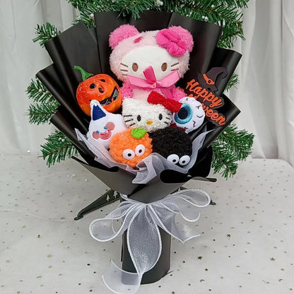 Cartoon Plush Flower Bouquet Artificial Rose Doll Gift