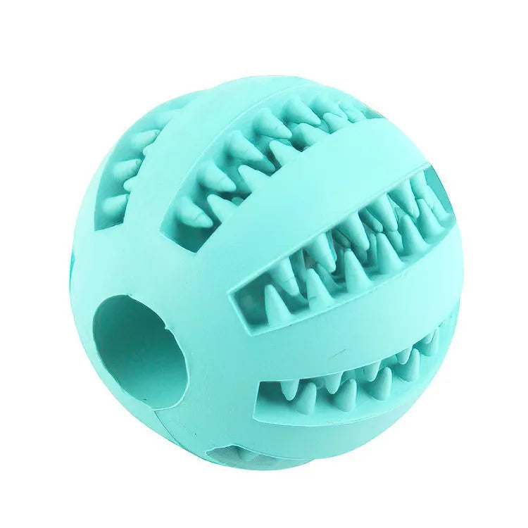 Dog Treat Feeder Ball Rubber Chew Tooth Cleaning Toy
