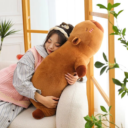 Capybara Plush Pillow Soft Animal Nap Cushion Doll