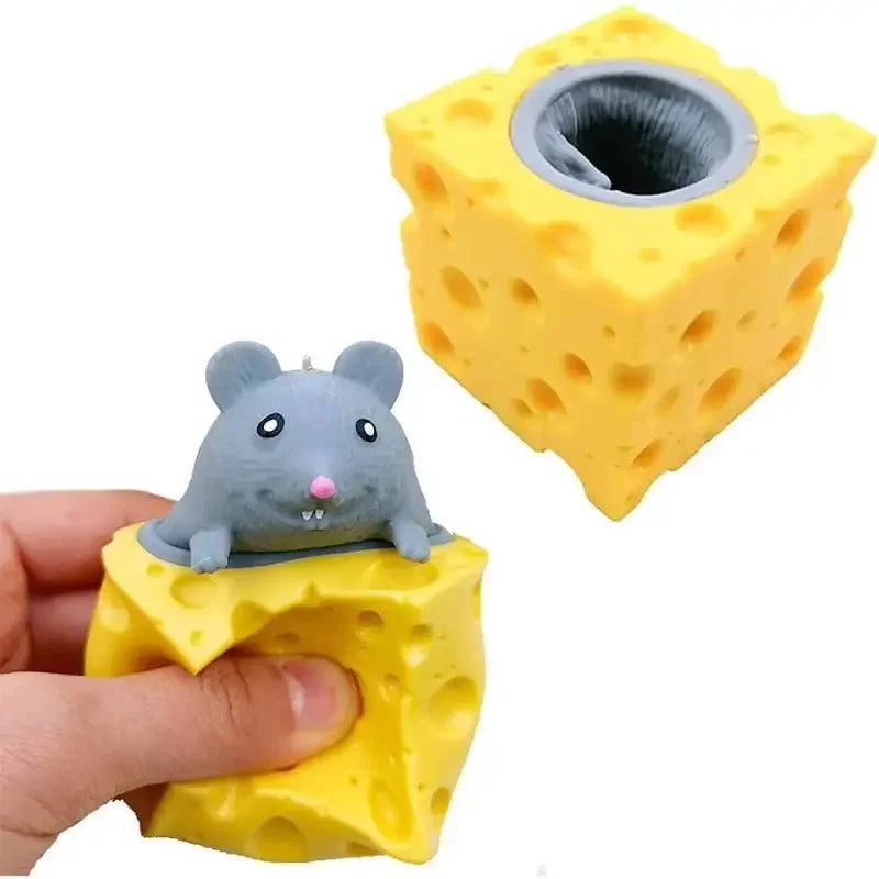 Cheese Mouse Cup Decompression Squeeze Toys Stress Relief