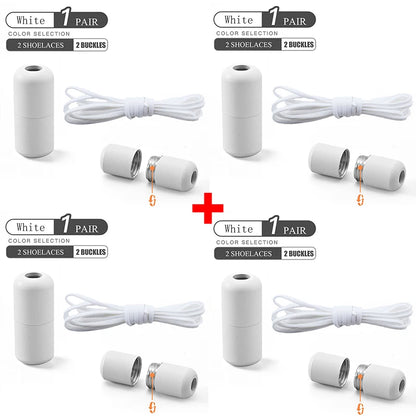 Elastic No Tie Shoelaces Semicircle Lazy Metal Lock Laces