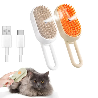 3 in 1 Steam Pet Brush Electric Cat Steamy Grooming Comb