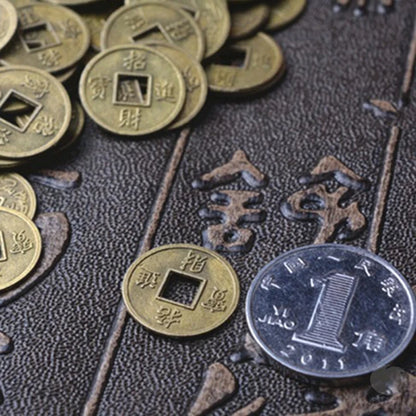 100 Pcs I Ching Coins – Ancient Chinese Feng Shui Craft Coins for Wealth, Health & Lucky Charm