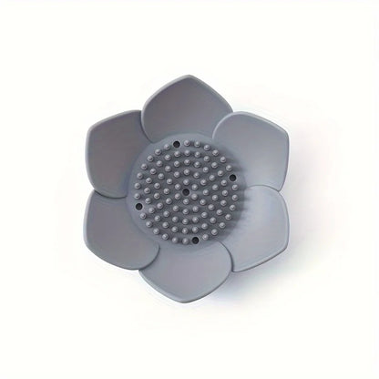 Bathroom Soap Box Lotus Design Silicone Soap Holder