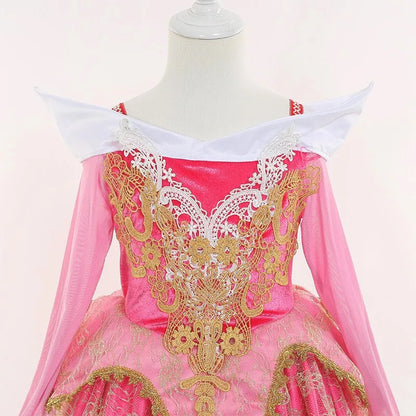 Sleeping Princess Halloween Cosplay Dress Off Shoulder Gown