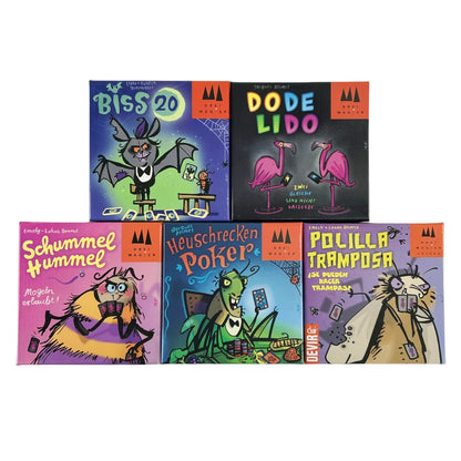 Three Magicians | Polilla | Biss 20 | Heuschrecken Poker |Schummel Hummel| Card Game | Board Game Deck Cards