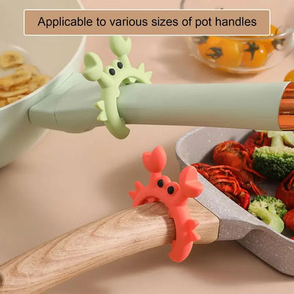 Crab Silicone Utensil Rest Countertop Ladle Holder Pot Clip