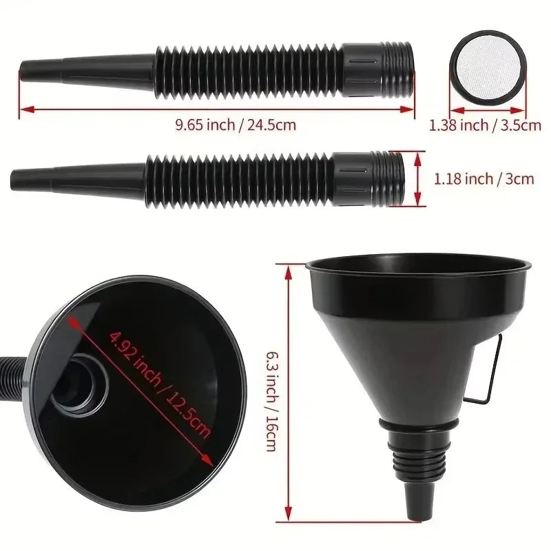 Flexible Oil Changing Funnel Spill Proof Fluid Pouring Tool
