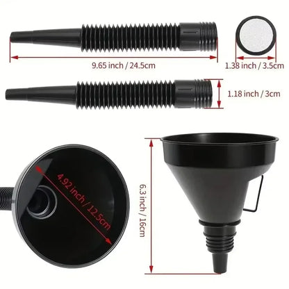 Flexible Oil Changing Funnel Spill Proof Fluid Pouring Tool